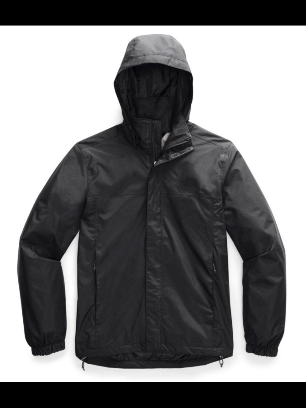 The North Face HyVent™ Black Hooded Rain Shell Jacket Men's Size L Used Exc